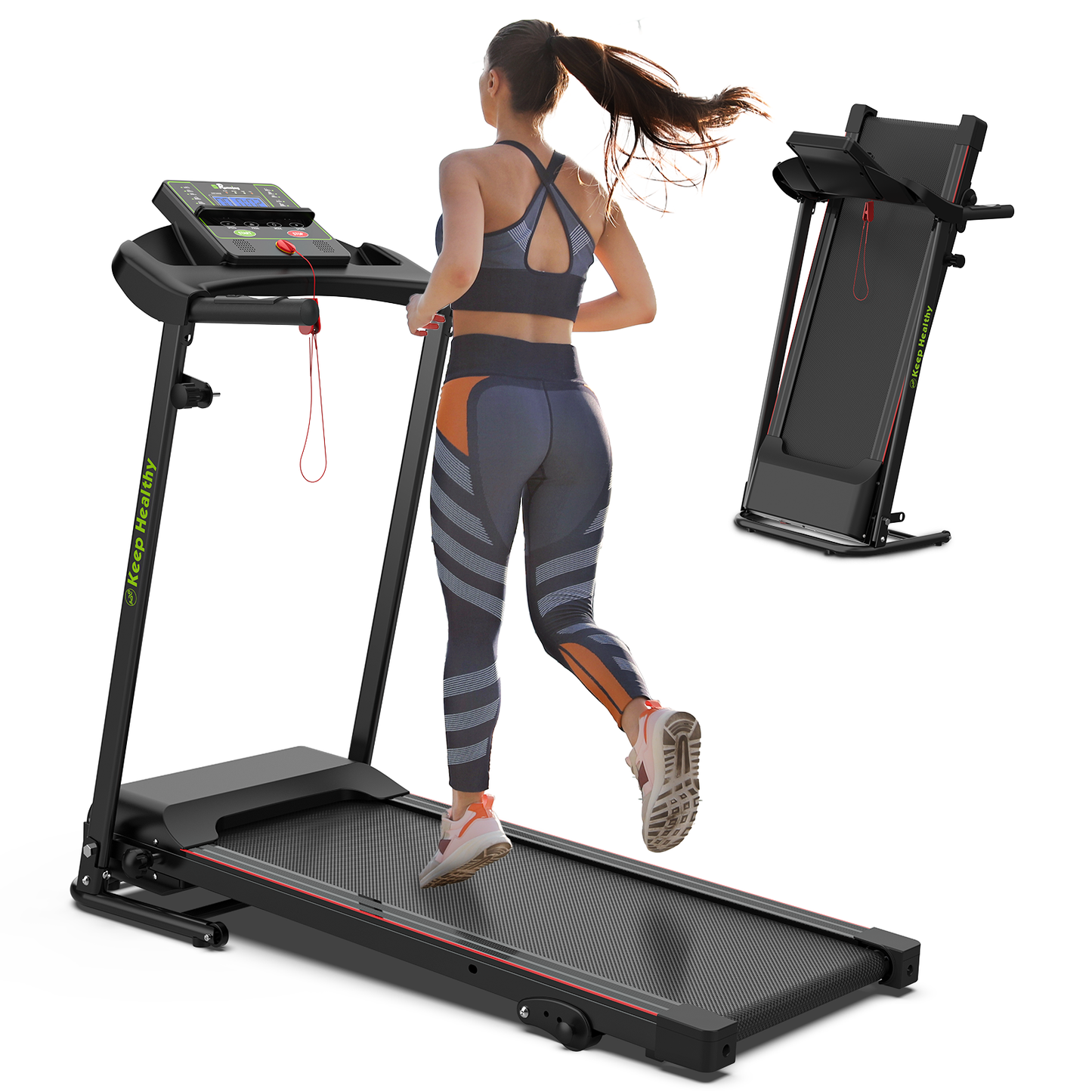 Mini Steppers for Exercise,  Hydraulic Fitness Stepper with LCD Monitor(Black+White)