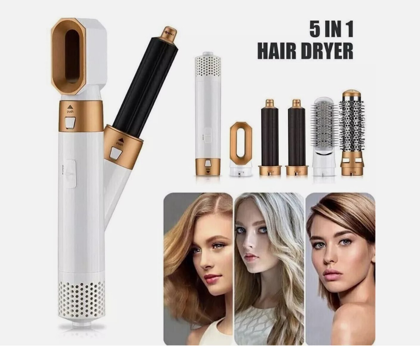 5 in 1 hair straightening brush | فرشاة فرد الشعر5 في 1 الحديثة